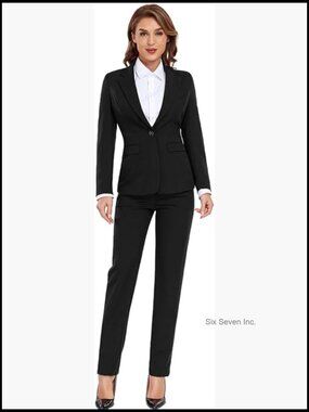 Slim Fit 2 Piece Suiting Blazer and Pant Set for Work